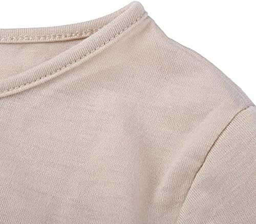 Blusa chique casual feminina pescoço redondo de manga comprida Solid Solid-Low Low Dowovetail Bainha com aparelho