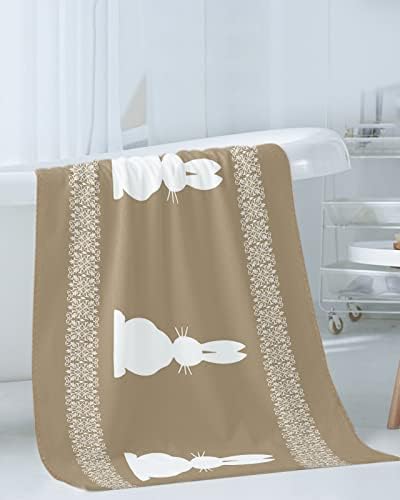 Toalhas de banho pakiinno Conjunto de toalhas macias absorventes de Páscoa Feliz coelho