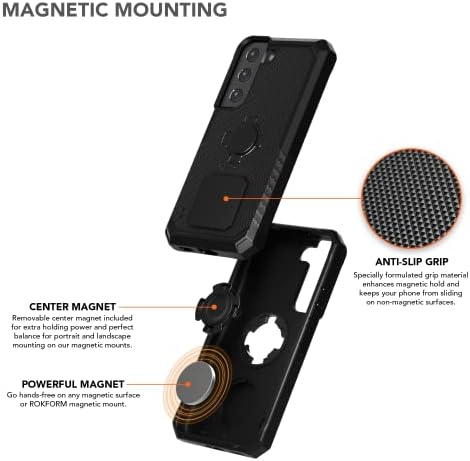 Rokform - Galaxy S22 5G Case acidentada + Stand e Grip Ring Sport Magnetic