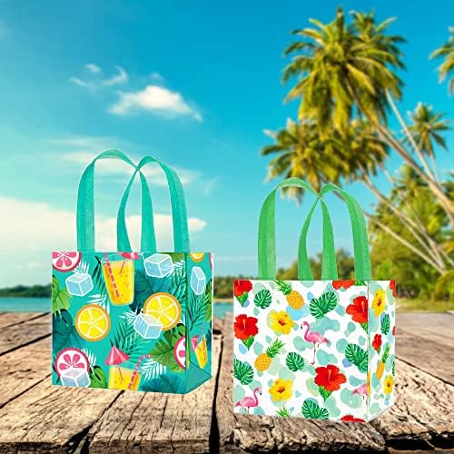 6 PCs Hawaii Aloha Sacos de festa Pool de verão Praia não tecida Goodie Greet Treat Bags de abacaxi Watermelon Flamingo