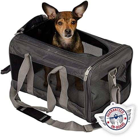 Sherpa Original Deluxe Travel Bag Pet Portador, companhia aérea aprovada e garantida - painéis de malha