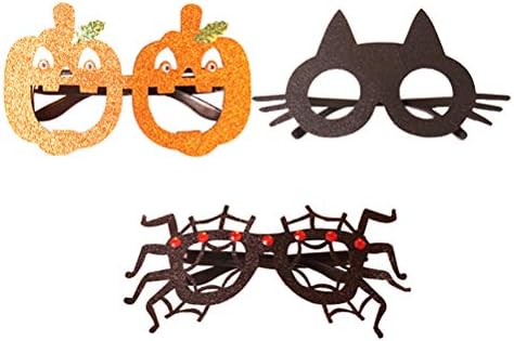 Bestoyard 3pcs Halloween óculos de festa óculos de festa óculos de performance cenas de paródia engraçadas decorações