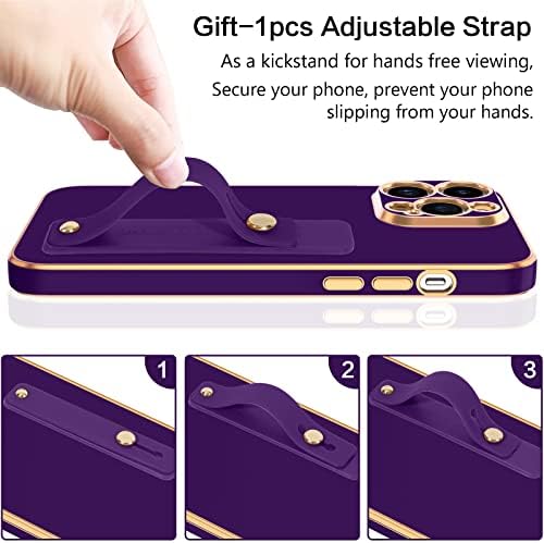 Veningo iPhone 14 Pro Max Telefone, iPhone 14 Pro Max Case, Slim Fit Soft com a pulseira ajustável Tampa