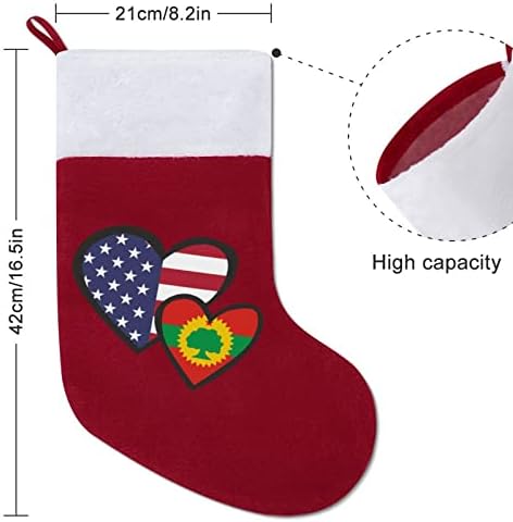 Corações interligadas American Oromo Liberation Front Flag Christmas Staque clássico Ornamentos pendurados