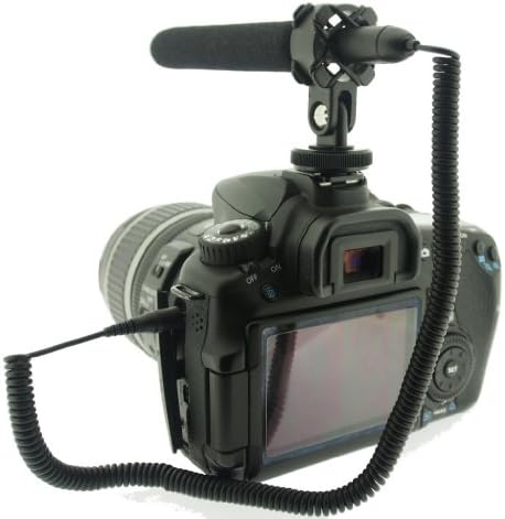 Microfone de espingarda Polaroid Pro Video Fine Fin e Condensador leve com montagem de choque para