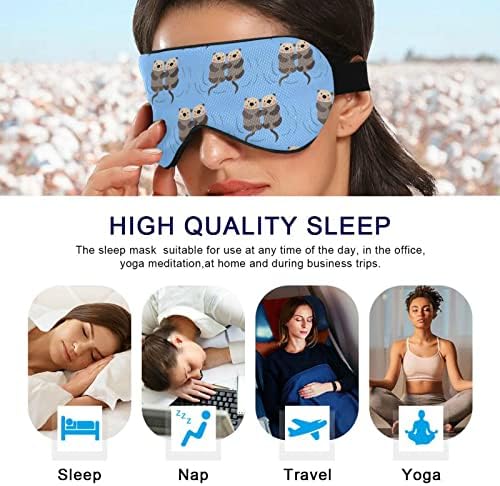 Máscara de olho do sono unissex de casas de mão-de-agulha de mão-de-noite máscara de dormir confortável