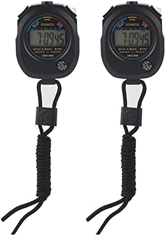 Timer de parada digital, timer de intervalo com grande exibição Multifuncional portátil LCD Digital Stopwatch