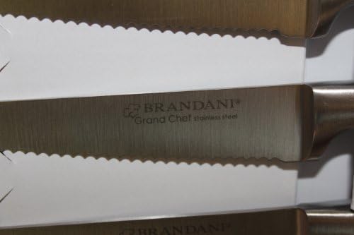 Brandani Grand Chef Steak Knife Conjunto de 6pcs aço inoxidável preto