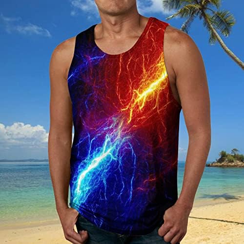 BMISEGM Camisetas de ginástica de verão homens homens de verão moda casual praia litoral digital