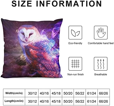UNIVORNE OWL Square Plelight Pillow Caso Candel