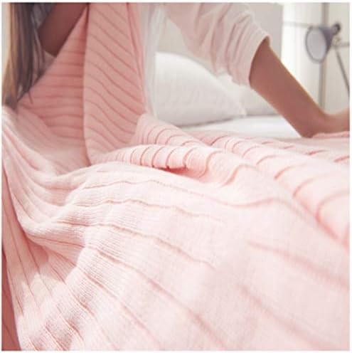 Cujux algodão malha coberta cobertores de lã para capa de cama 5 cores ar -condicionado ar condicionado