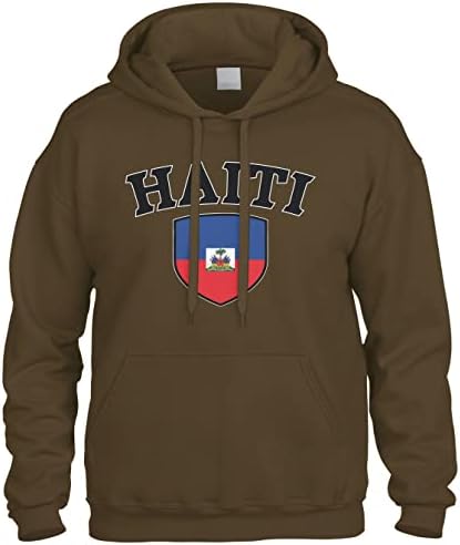 Haitian Haiti Flag Crest Shield Sorthirt Hoodie