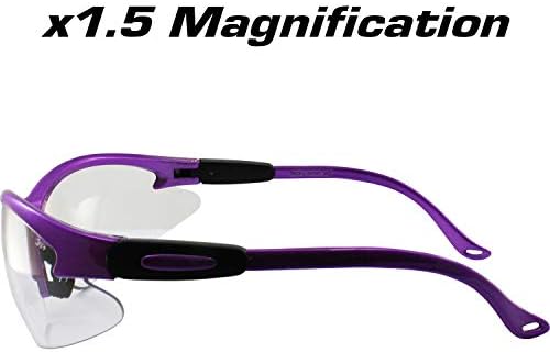Birdz Eyewear Flamingo Feminino de Segurança de Trabalho Bifocals Readers Purple Frame + 1.5 Lentes