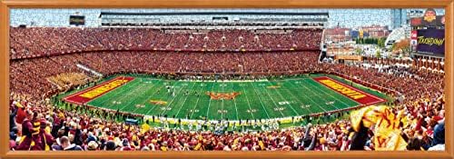 Obras -primas de 1000 peças esportivas quebra -cabeça - NCAA Ohio State Buckeyes EndZone View Panoramic - 13 x39