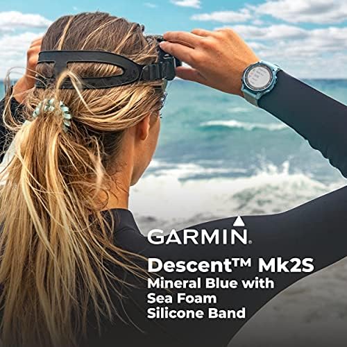 Garmin Descent Mk2s, computador de mergulho em estilo de relógio menor com pacote de pacote de energia wearable4u