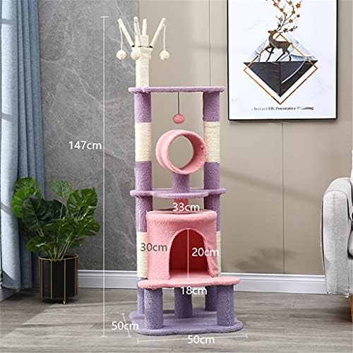 Scdcww Tree Scratcher Tower Tower Furniture Scratch Post Screts Screting Toy Play House Cats Beds Sleeping