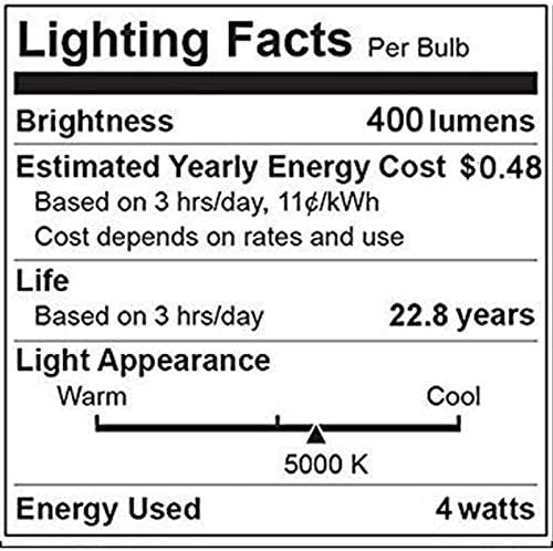 Lâmpadas de vela de pombos brancos lâmpadas de vela 40W Lightbulbs de lustre LED de 4W B11, 5000k