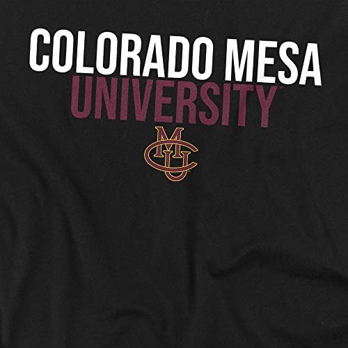 A Universidade Colorado Mesa empilhou a camiseta adulta unissex