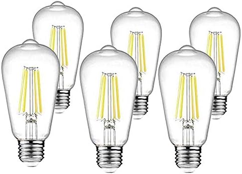 Vintage Edison Bulbs ST20 60 WATT Equivalente 6W LED LED LED LUZ LUZ 600 LUMEN BRANCO MOLO 2700K Iluminação