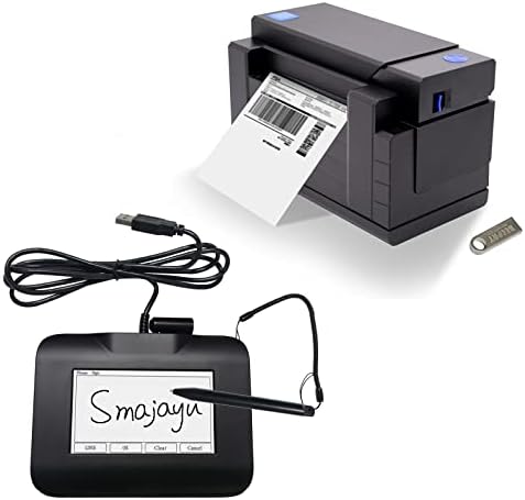 SMAJAYU FP430S Signature Pad & BT8020 Sipping Label Printer