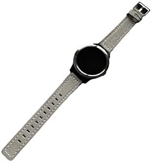 Camurça cinza nickston com pontos brancos banda de couro compatível com garmin venu 2s smartwatches elegante