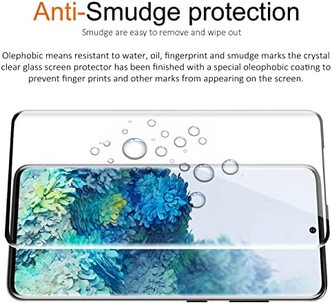 Protetor de tela de vidro temperado Samsung Galaxy S20 com protetor de lente da câmera [tampa 3D
