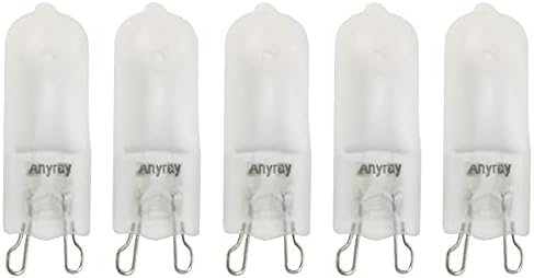 Anyray -bulbs Glasted Glasted 60 Watt G9 T4 60W Halogen Bi -Pin 130 volts 60WATT A1724F