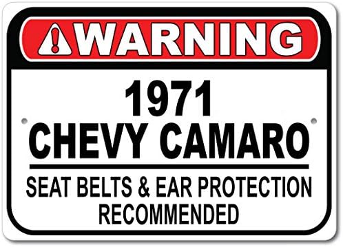 1971 71 CAMARO CAMARO O cinto de segurança recomendou sinal de carro rápido, sinal de garagem de
