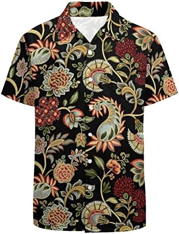 Camisas Larsd 80s para homens 90s Button Up Shirt Vintage Retro Hawaiian Beach Camisa Neon Disco Camisa Funny