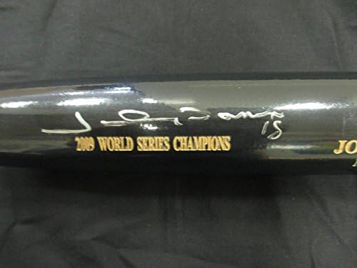 Johnny Damon assinou o Auto Batscried Campeões da World Series 2009