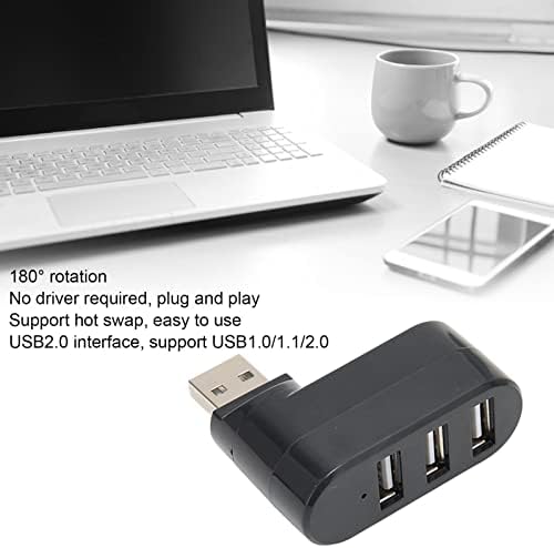 Mini Estação de Aloking USB 2.0 portátil, 3 Porto Splitter Splitter Hub USB Cubs de expansão