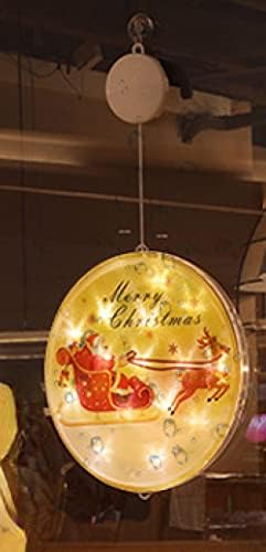 Luzes coloridas, janelas de Natal, luzes decorativas da loja, luzes de sucção de quartos, luzes de pendura de bateria, adequadas para decorações de Natal, festas de família e outras decorações Elksnowmobile