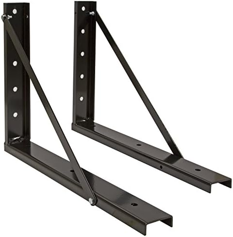 Produtos para compradores 1701005b Purfados de montagem de aço estrutural preto preenchidos, 18 x 18 polegadas, conjunto de 2
