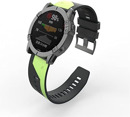 Buday 22 26mm Colorido Quickfit Watch tiras para Garmin Fenix ​​7 7x Silicone EasyFit Watch Watch