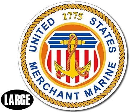 Grande Round Us Merchant Marines 1775 Selo adesivo