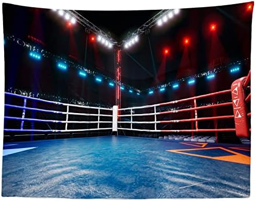 Beleco 5x4ft Fabric Boxing Backdrop Boxing Ring Boxing Arena Stage luz