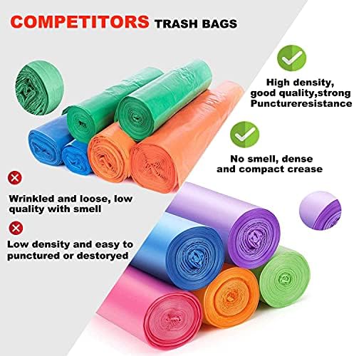 Sacos de lixo pequenos 4-6 galões de sacos de lixo biodegradáveis ​​espetam mais sacos de lixo de