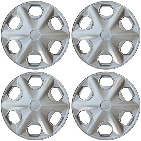 Tampa universal de roda ABS Skins de roda 935 Caps de cubos definidos 15 Silver -set de 4