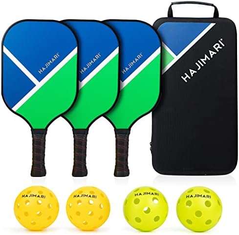 Conjunto de pickleball aprovado pelo Hajimari USAPA - Conjunto de bola de picles de 3 raquetes leves,