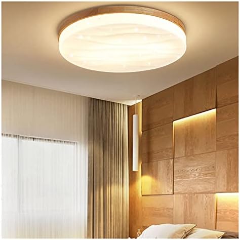 Luz de luminária de teto Luz moderna de teto LED moderno, luminária de teto de montagem em madeira minimalista de madeira de descarga para quarto e lâmpada de teto da sala de estar