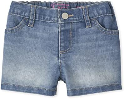 The Children's Place Baby e Toddler Girls Denim Shortie Shorts 2-PACK