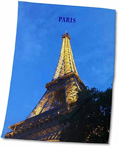 3drose Florene France - Eiffel Tower iluminada para a celebração da Bastilha - toalhas