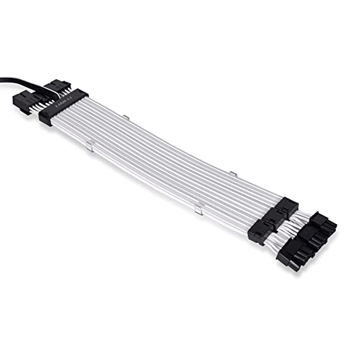 Lian Li Strimer Plus V2 Triple 8 Pin-Addressível RGB VGA Power Cable & Uni Fan SL-Infinity 120 RGB Single Pack Black- UF-Slin120-1B