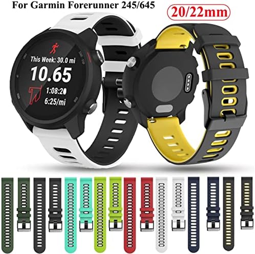 Ahgdda Silicone Sport Strap for Garmin 245 Braça Banda de Banda de Vigia para Garmin Forerunner 245 645 Smartwatch