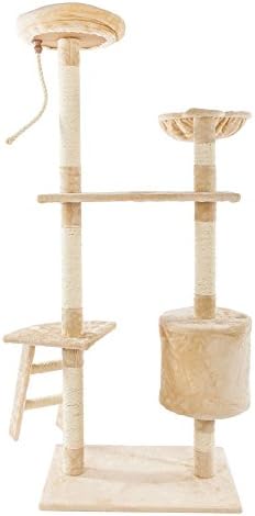 Xyyssm 60 Solid fofo corda de sisal pluxus gato escalada árvore de gato torre bege?