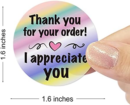 Wailozco Obrigado por seu pedido adesivos coloridos, adesivos feitos à mão, pequenos adesivos de loja,