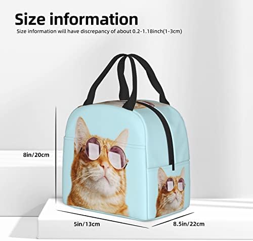 Lunhana de lancheiras de gato de gato - lancheiras isoladas para mulheres/homens Design engraçado