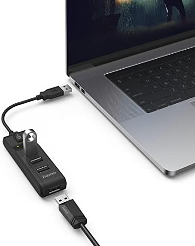 Hama USB Hub 4 portas com interruptor