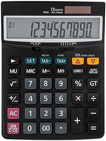 Calculadora LDCHNH 120 Etapas Verifique as calculadoras de impostos de 12 dígitos Bateria e Solar Dual