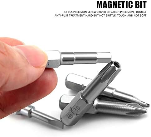 Conjunto de chave de fenda uxzdx 52 em 1 bits de precisão Chave de fenda Magnetic Torx Cross Bit Handle Kit Ferramentas de telefone em casa